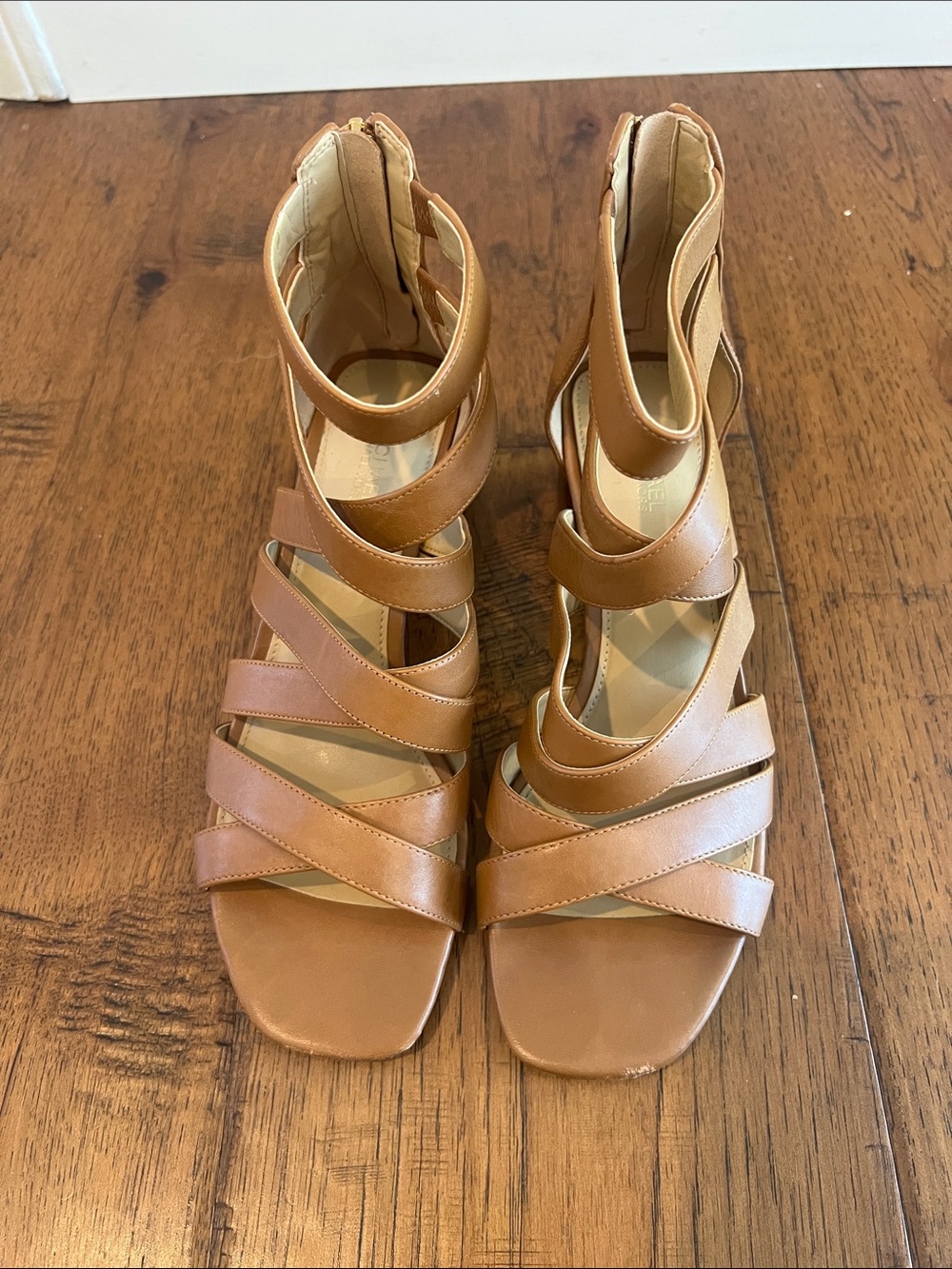 MICHAEL Michael Kors Tan Strappy High Gladiator Sandals